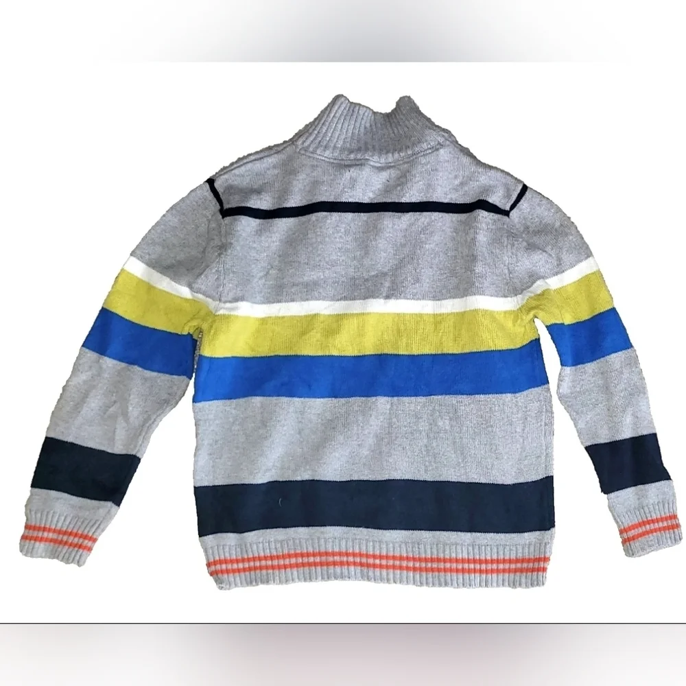 NAUTICA PULLOVER 1/4 zip sweater, boys' M (10/12), knit, multicolored stripes
